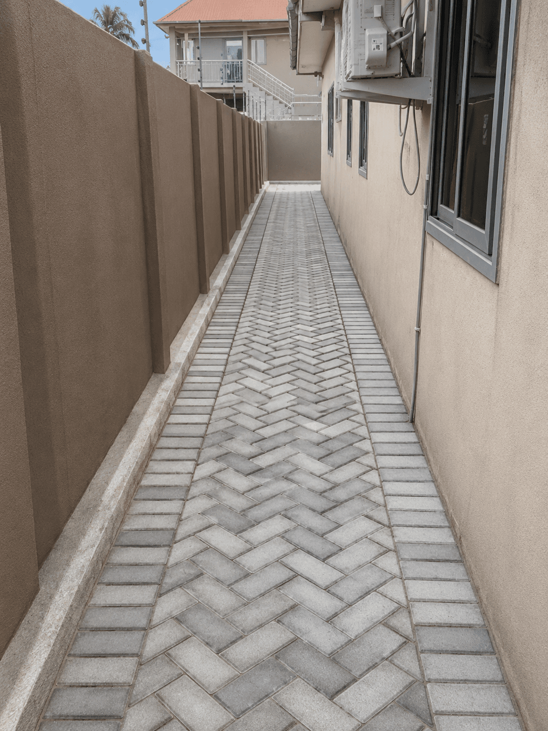 Pathway after paving